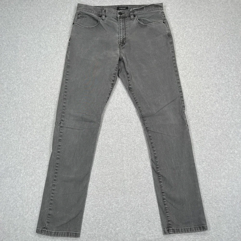 Proof Rover Pants Mens 33x32 (32x31) Gray Slim Stretch Workwear‎ Outdoor Canvas
